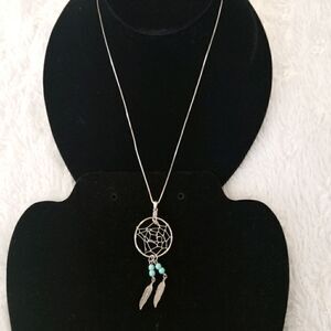 Sterling silver dream Catcher necklace